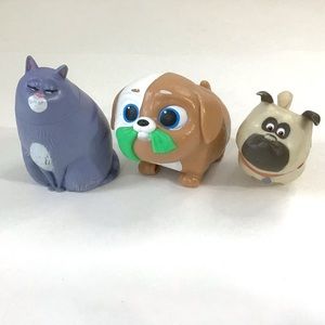 The Secret Life Of Pets Lot Of 3 Figures Chloe Pickles Mel Universal Studios